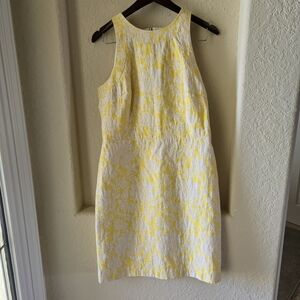 Ann Taylor Yellow and White Floral Mini Dress